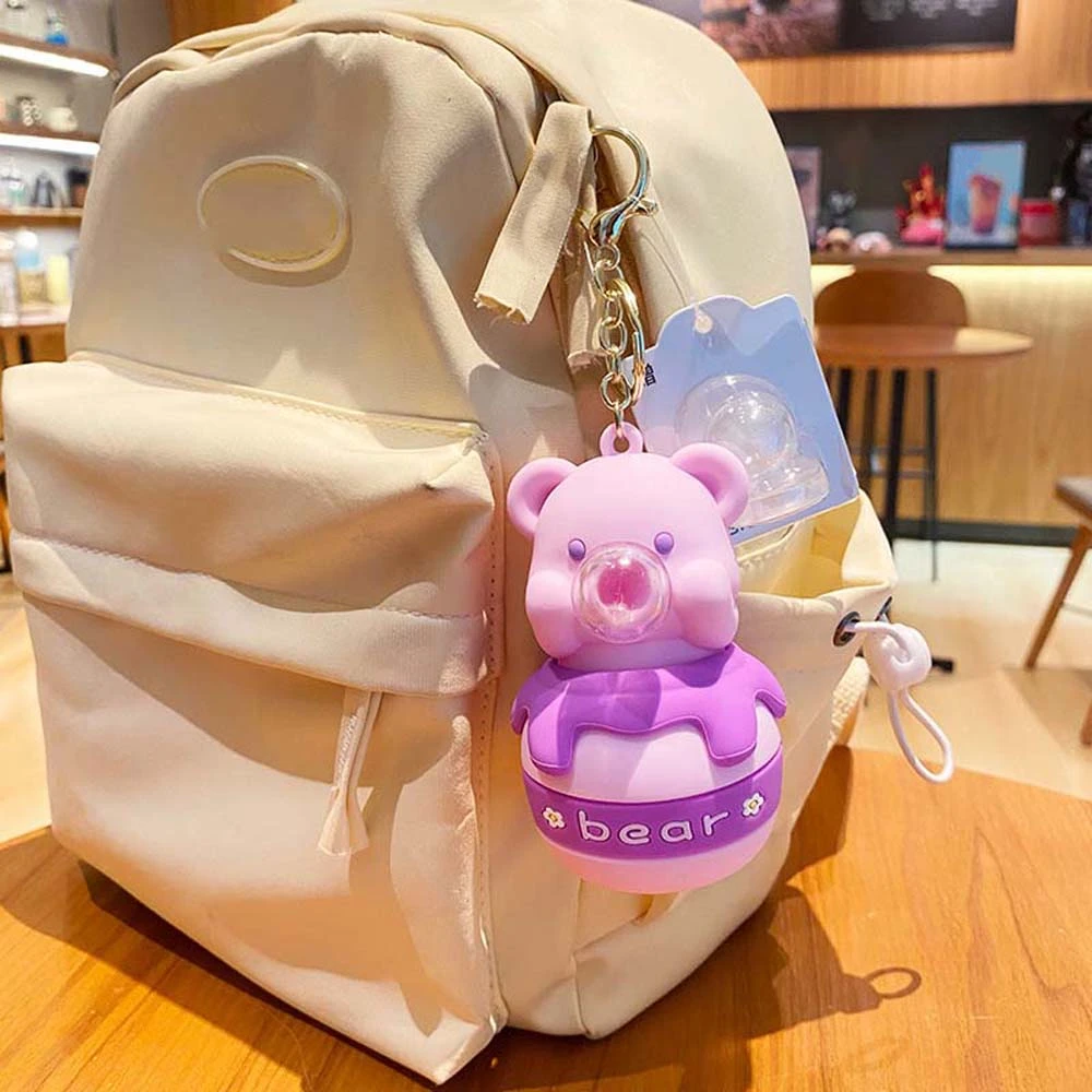 Bag Pendant Bear PVC Key Chain Cartoon Jewelry Accessories Cartoon Squeezing Toys PVC Honey Jar Backpack Decoration Kids Toys