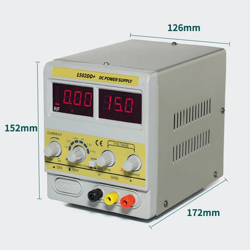 1502DD + alimentatore per riparazione di comunicazione del telefono cellulare alimentatore regolabile completo 15 v2a con Usb Rf