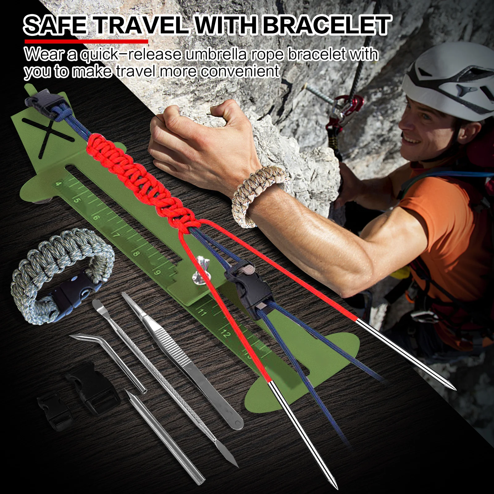 Paracord Bracelet Kit with Mar - Paracord Bracelet ulasan dan harga