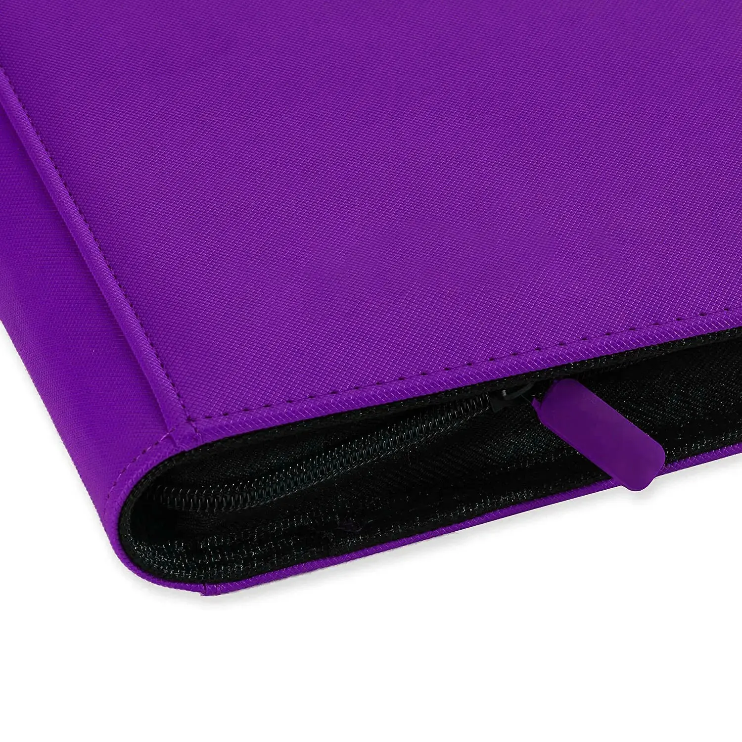 Premium Zip Binder - 12 Pocket Trading Card Album Folder - 480 Side Loading Pocket Binder for TCG MTG PKM YUGIOH (Purple)