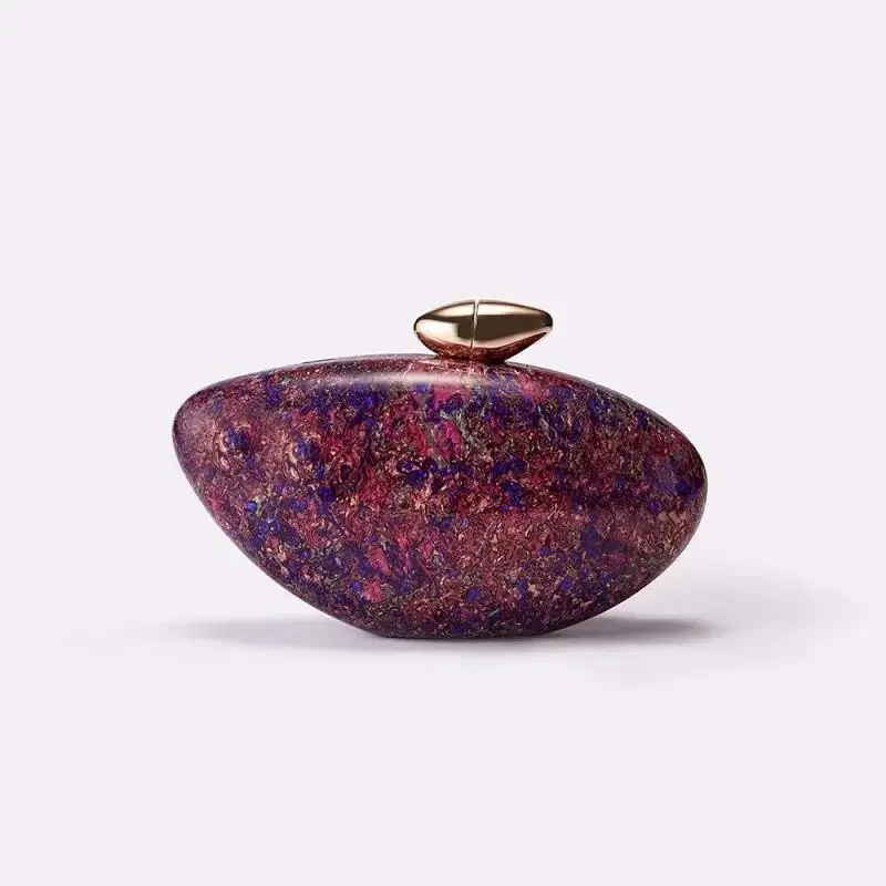 

LOUP NOIR Goose Egg Element Women's Bag New Fashionable Simple Marble Pattern Acrylic Bag Personalized Niche Design