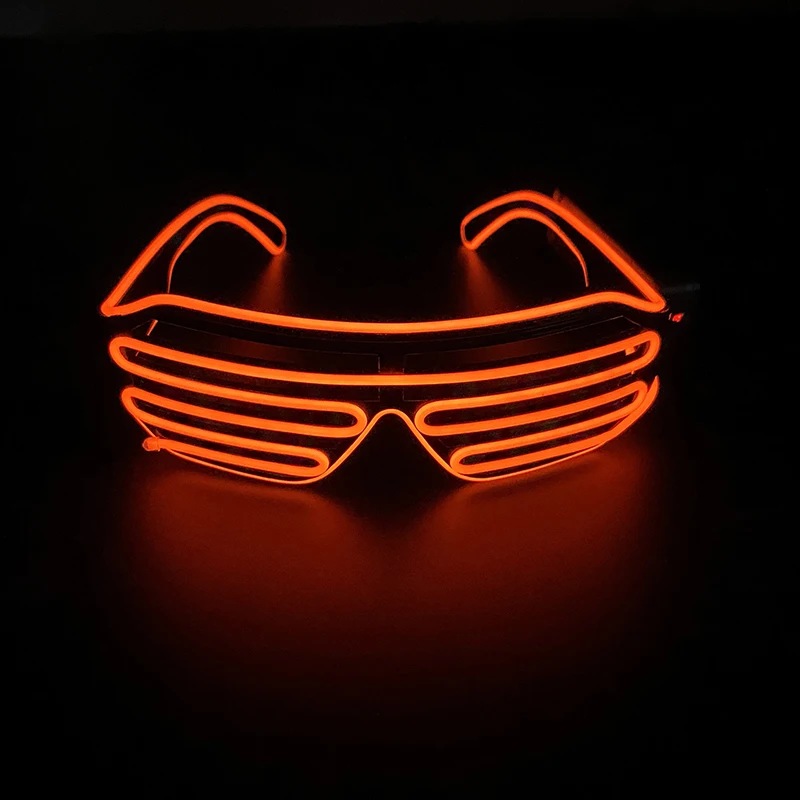 Wireless Flashing Luminous Window-shades Glasses Halloween Rave CHRISTMA Neon Music Party Favor Toy EL Shutter Cool glasses