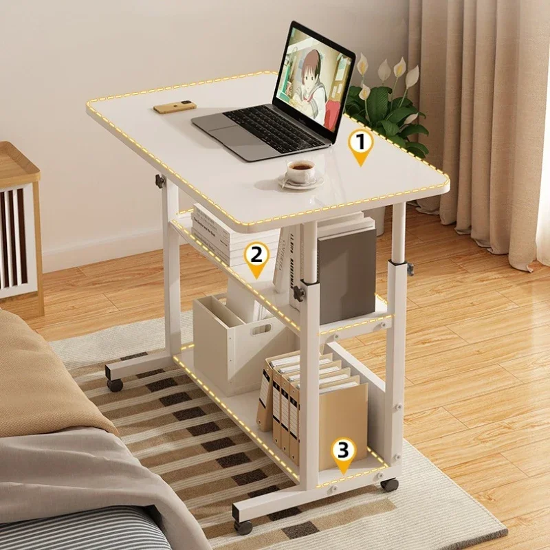 Exquisite Multi-functional Household GoodsBedside Table Movable Lifting Computer Table Desk Bedroom Home Student Study Table