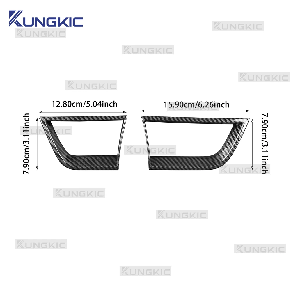 Dashboard Air Vent Frame Trim Carbon Fiber Texture For Renault Captur 2020-2026 Left Right Side Outlet Cover LHD Car Accessories 5