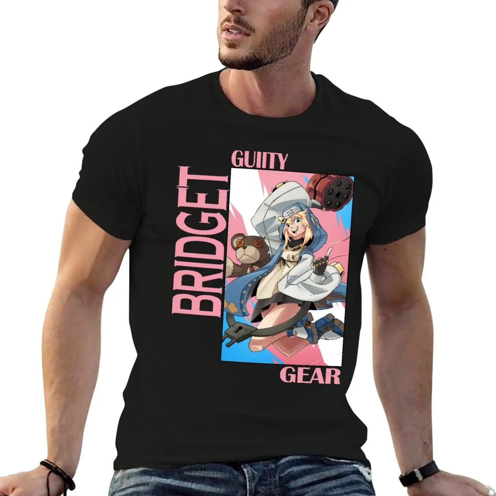 Guilty Gear Bridget T-Shirt baggy shirts kawaii clothes workout shirts for men