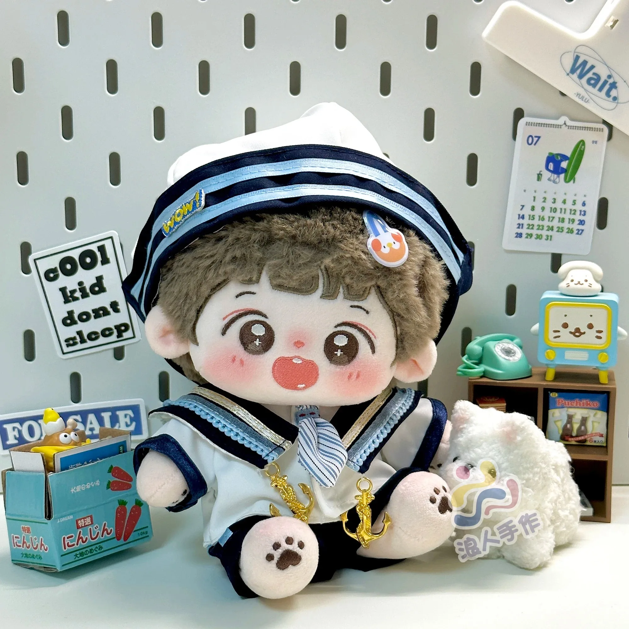 زي تنكري صغير كحلي للأولاد ، ملابس دمية قطيفة ، ملابس فستان ، إكسسوارات زي ، هدية الموضة ، 20 *