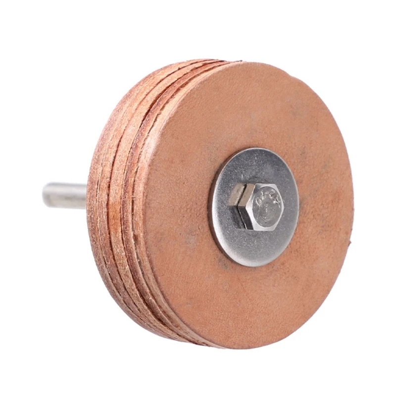 

18mm Thicken Cowhides Leather Grinding Head Polishing Wheel Pad Disk Jades Rotary Polish Woodworking Repair Tools 60mm