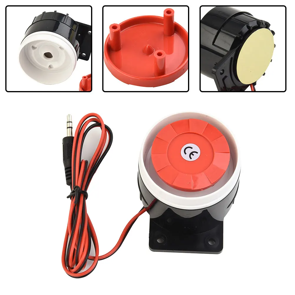 120dB Sound Accessories 120dB 320/600/1000/1200Ma DC 12V Loud Indoor Siren Plastic&Metal Wired Alarm Horn 12V CC