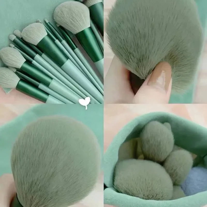13 ชิ้น Soft Fluffy ชุดแปรงแต่งหน้าสําหรับเครื่องสําอางค์ Foundation Blush Powder อายแชโดว์ Kabuki Blending แปรงแต่งหน้าเครื่องมือความงาม