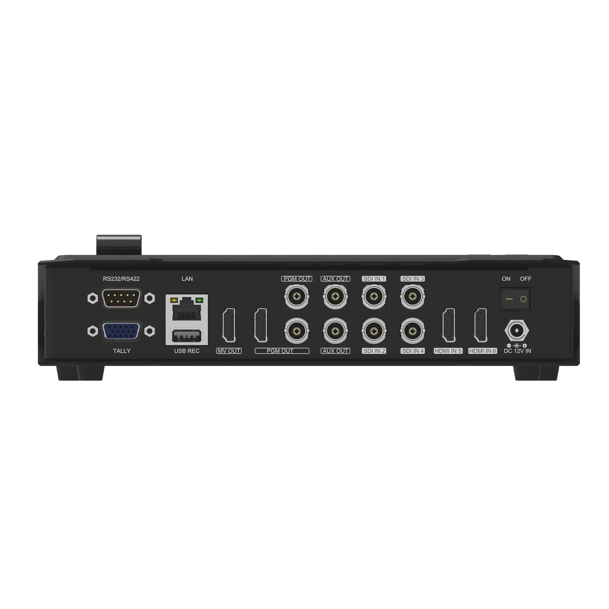 Avmatrix-Commutateur vidéo Shlavabo Dock, 6 canaux, HDMI, SDI, disque USB 5 ", carte SD, enregistrement, centre commercial audio, contrôle de la caméra PTZ pour la diffusion en direct