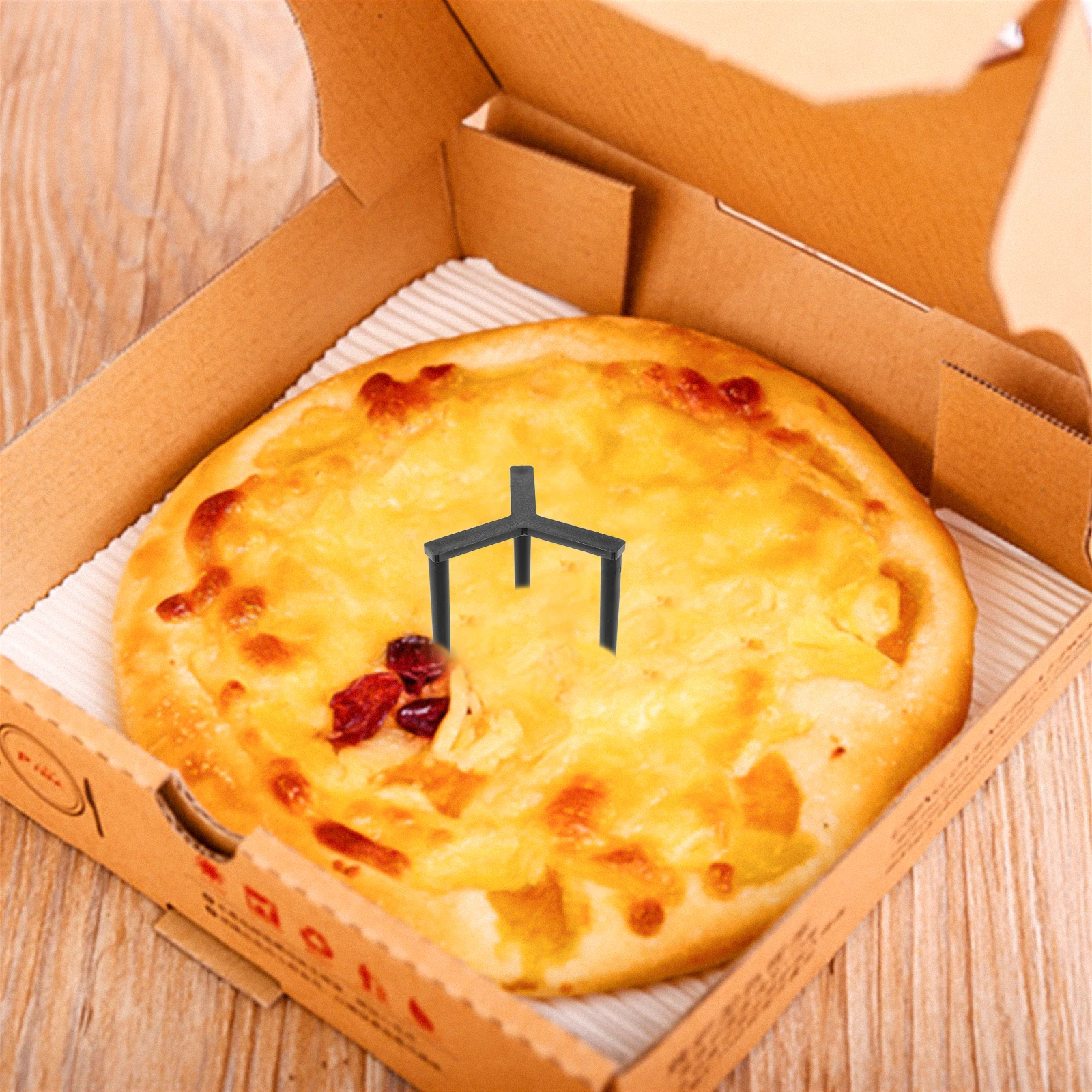 

200pcs Black Plastic Pizza Stand Tripod Rack Box Support Fixture Stacker Restaurant Holder Anti Home Hotel