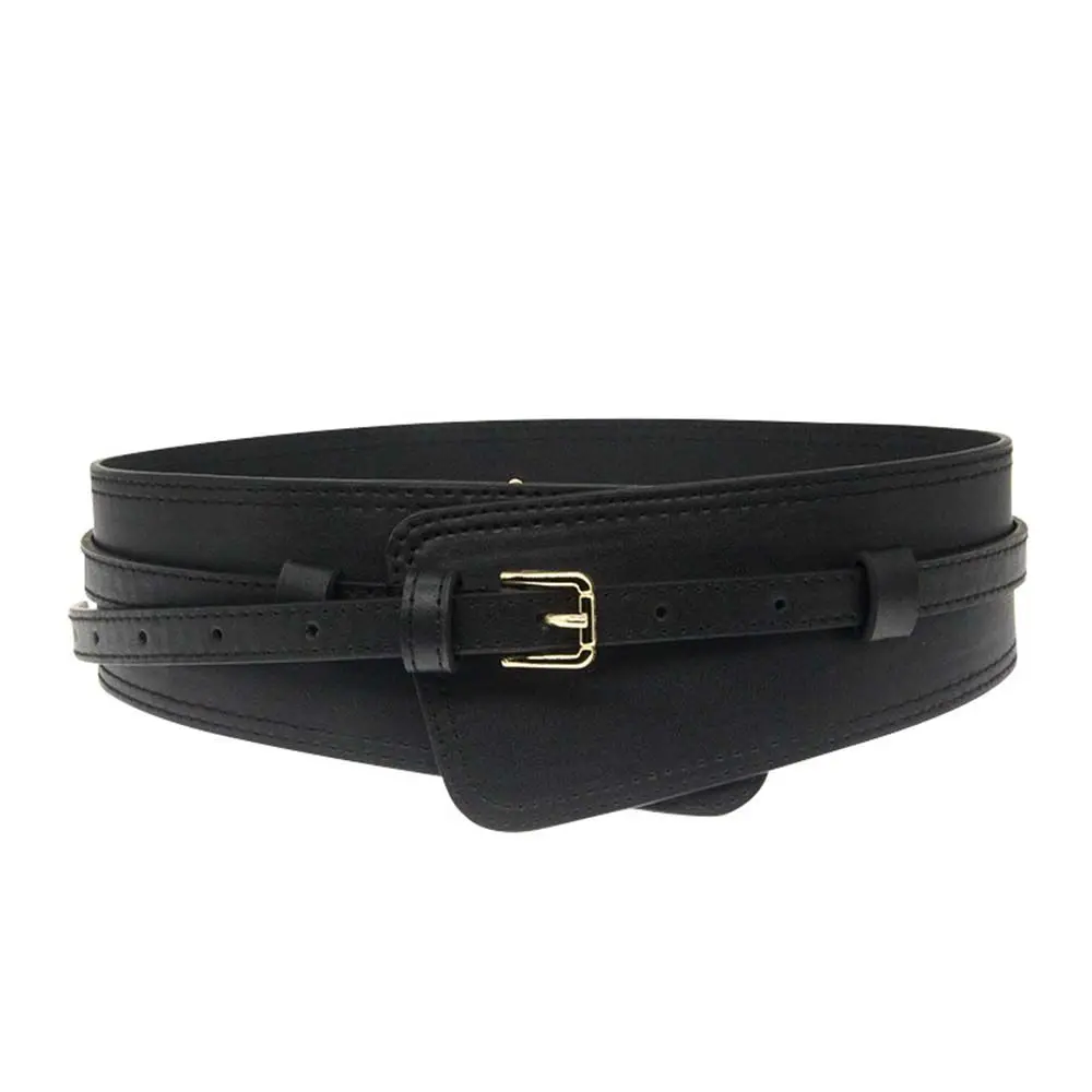 Fashion PU Leather Waist Belt Alloy buckle Slimming Wide Belts Elastic Adjustable Belts For Women Women