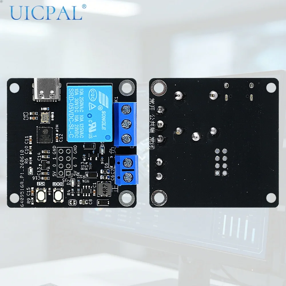 ESP32‑C3 Relay Module WiFi Bluetooth IoT Development Board Switch Remote Timing Control Board Type‑C Power Supply DC5‑24V