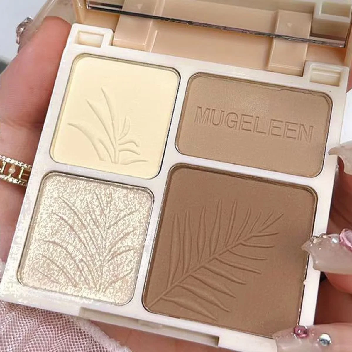 Vier Farben Hochglanz One Disc Matte Aufhellende Schatten Nase Schatten Make-Up Multifunktionale Umfassende Pflege Tragbare Machen