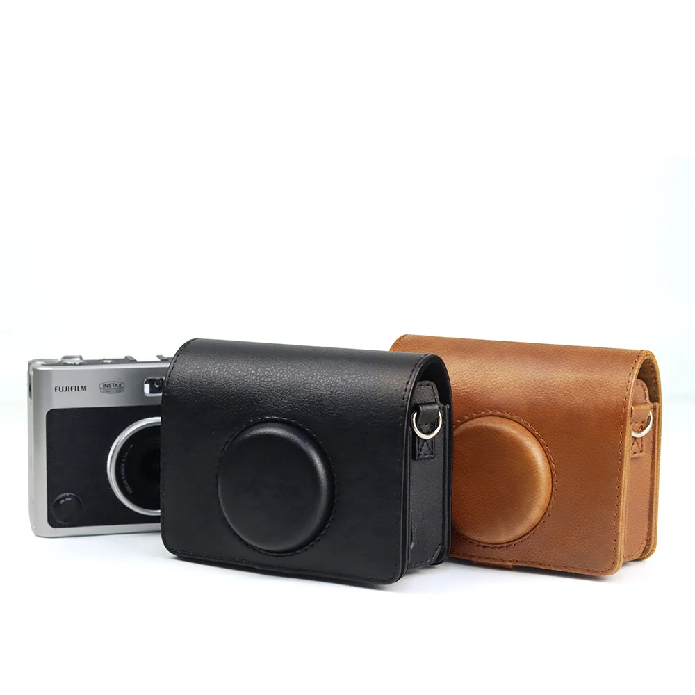 mini EVO Camera Case PU Leather Cover Shoulder Strap Bag Casing for Fujifilm Instax Mini EVO Instant Film Camera Accessories