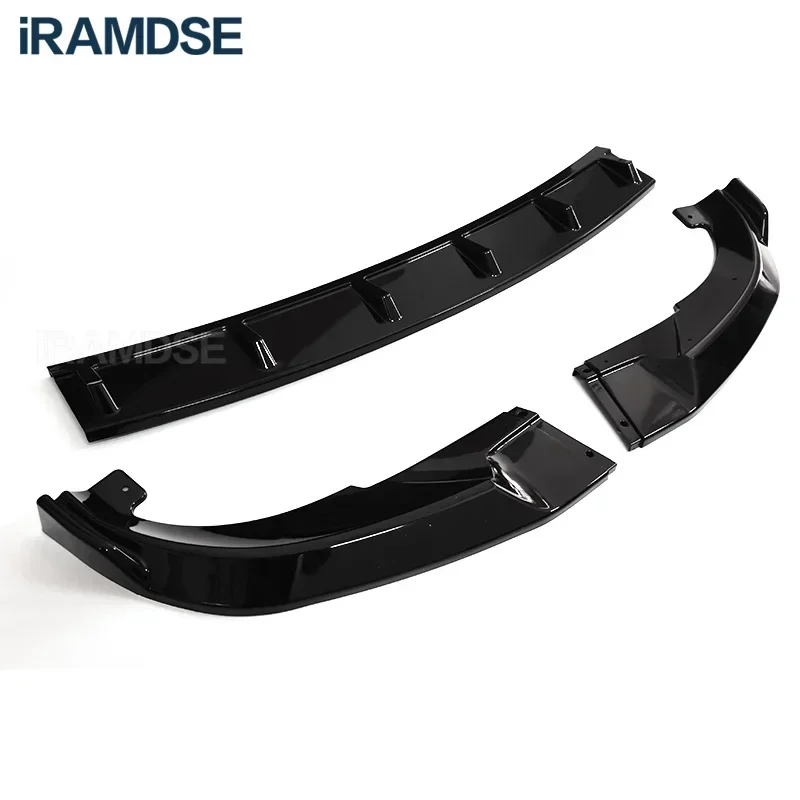 ID4 Front Bumper Lip for Volkswagen ID.4 Air Splitter Car Body Kit Spoiler 2021-2024 Black Skirts Accessories