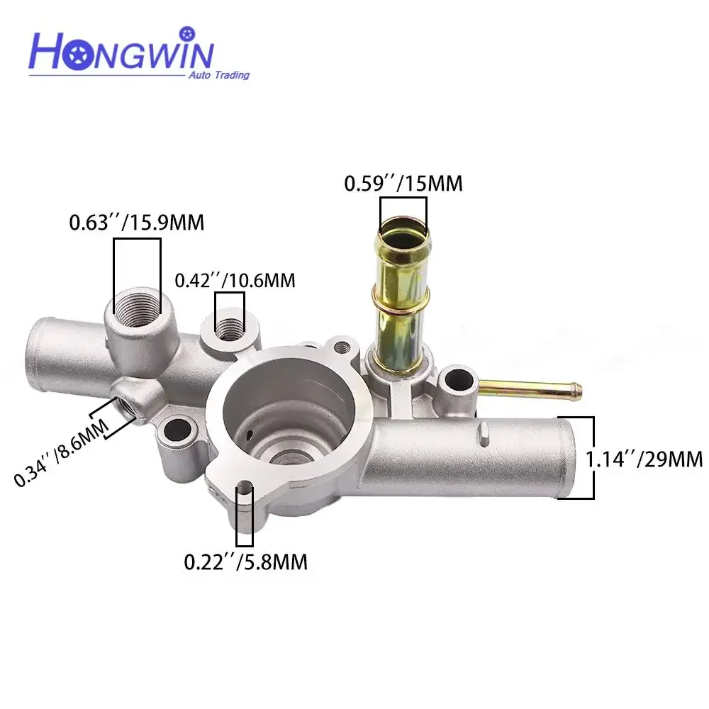 1/2PCS Thermostat Housing Water Flange Water Outlet & Thermostat For Toyota Paseo Tercel DX STD 4 Cyl 1.5L 16333-11200