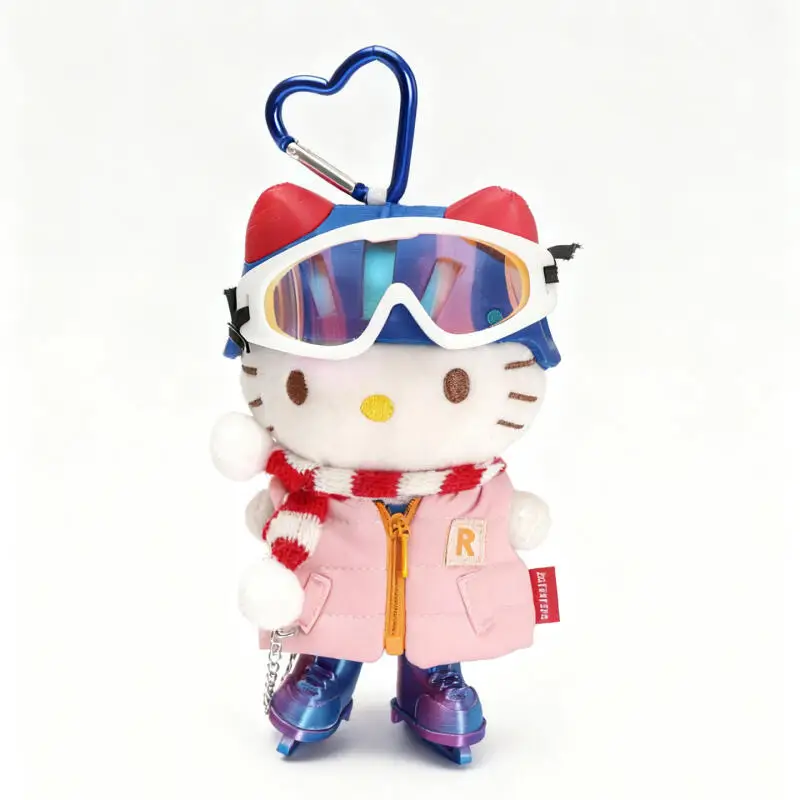 

Плюшевая кукла Hello Kitty в костюме для фигурного катания, подвеска для сумки, милый мультяшный брелок, очаровательный новогодний подарок для девочек и фанатов