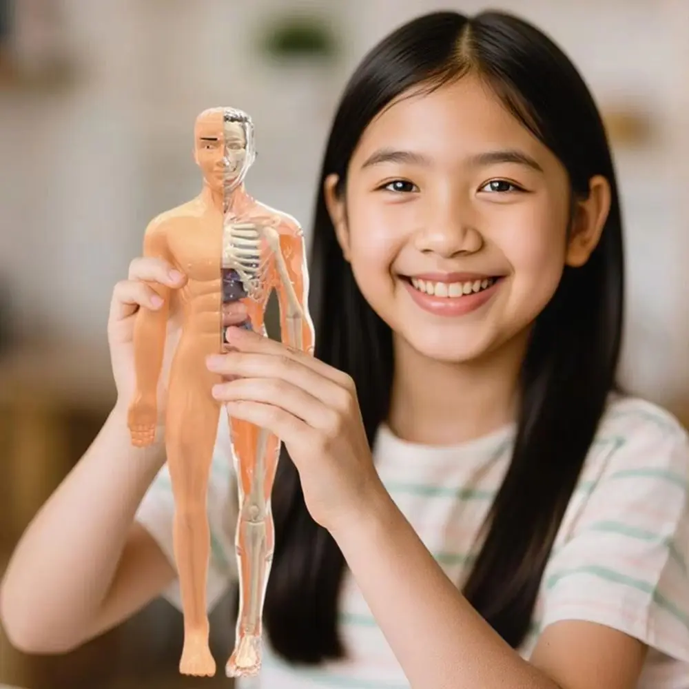 

Пластиковая 3d модель туловища человека, прозрачный манекен «сделай сам», наука, познавательная головоломка, образование, модель скелета Монтессори