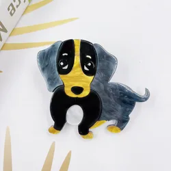 handmade fashion animal accessories acrylic cartoon dog brooch clothing bag badge ﻿