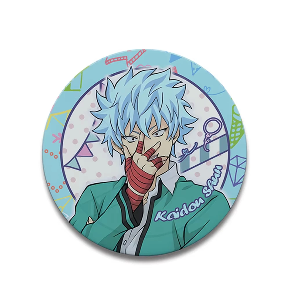 Anime The Disastrous Life of Saiki K Saiki Kusuo Teruhashi Kokomi Cosplay COSTUME Badge Pin SPTE Tinplate Brooch Prop Gift