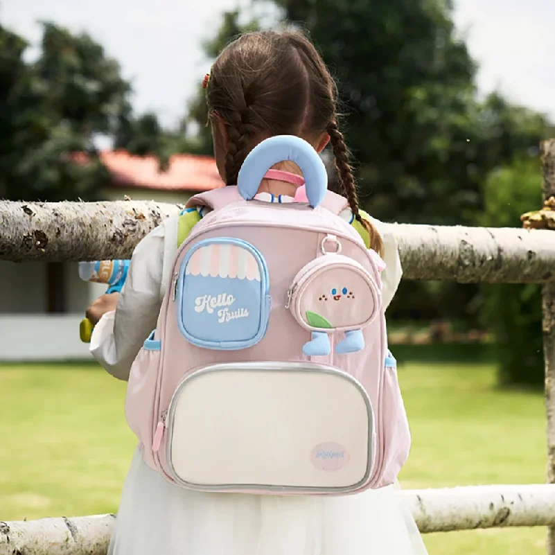Kids Backpack With Cute Bear & Camera Appliques - Lightweight Preschool Bag With Adjustable Straps Perfect For Girls' Daily