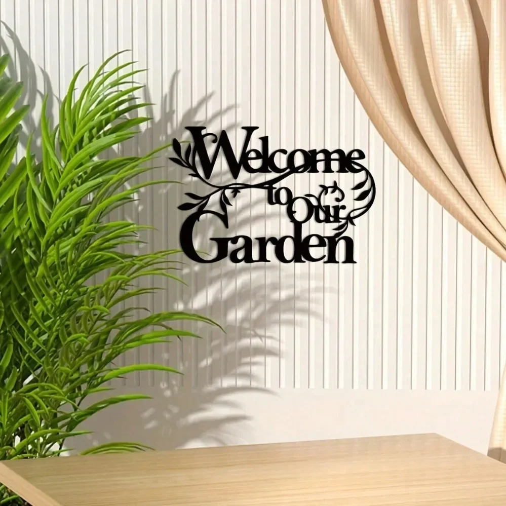 

Durable Welcome to Our Garden Wall Hanging – Decorative Sign with Waterproof, Rust-Proof Design for Home Decor