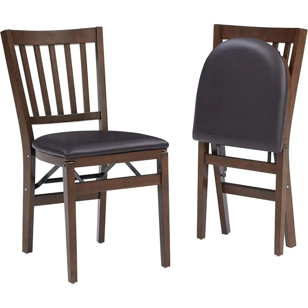School House olding Chair, Walnut (Set o 2)