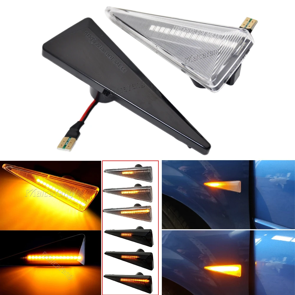 2 Stück LED Dynamische Seitenmarkierungs-Blinkleuchte für Renault Megane MK2 CC Espace MK4 Scenic MK2 Wind Avantime Thalia 2 – Detail 7