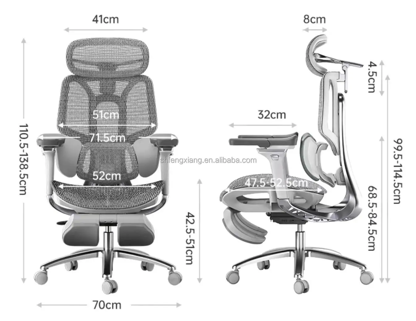

Gaming Chair Modern Ergonomic Mesh Computer Office Chair for Gamer Racing Comfortable Adjustable Desk Chair Hbada E3 pro