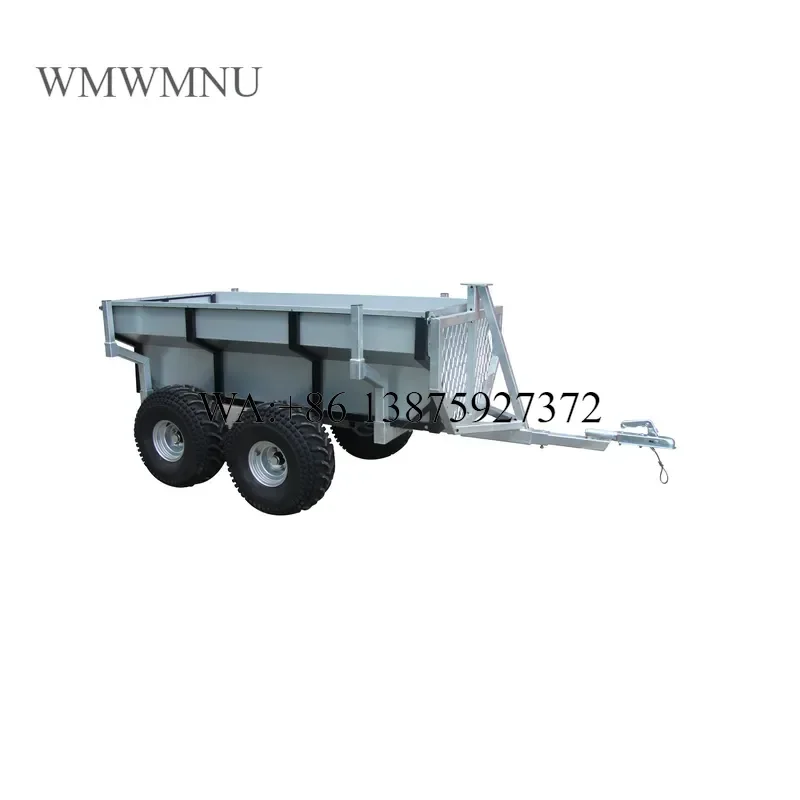 Wmwmnu Heavy Duty Outdoor Utility Pulled ATV Log Trailer for Off Road Farm Garden Transport