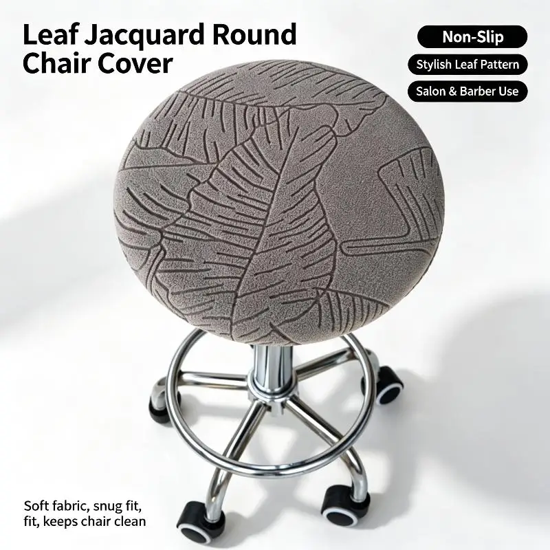 New Sale Jacquard Stretch Round Bar Stool Slipcover 1Pcs Washable Chair Seat Cover
