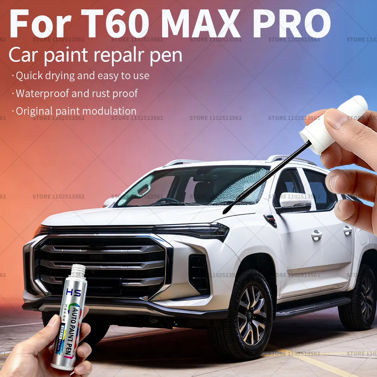 

Ручка-корректор для ремонта краски, средство для удаления царапин, аксессуары для автомобиля DIY, для T60 MAX PRO, цвета: белый, синий, серый, оранжевый, черный