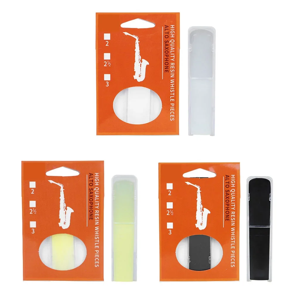 1/3PCS Eb Alto Saxophone Resin Reeds Strength Size 2.5 Instrument Replacement Accessories For Alto Saxophone Black White Yellow