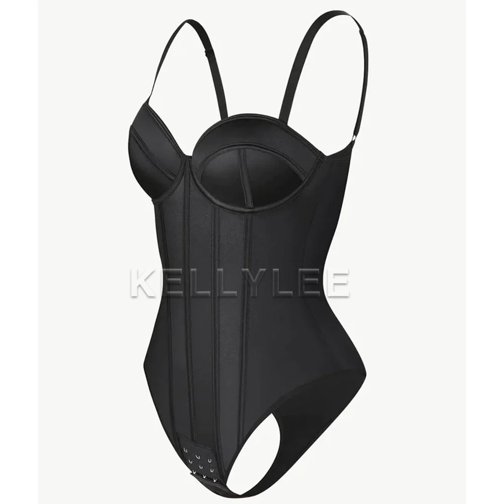 New Stylish Triangle Shapewear Slim Fit Classic Black Gridle Shaper with Bones High Quality Postpartum Columbian Fajas Bodysuits