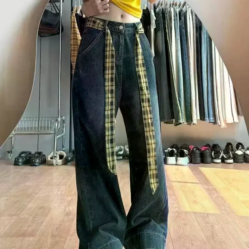 긴 스키니 체크무늬 허리 벨트, 청바지 넥타이 스카프, - Women Fashion Necktie 리뷰 및 가격