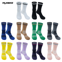 YKYWBIKE 2025 Sports Socks Unisex Cycling Socks Pro Team Sock Soft Comfortable High-wicking Reflective Running Bicycle Socks