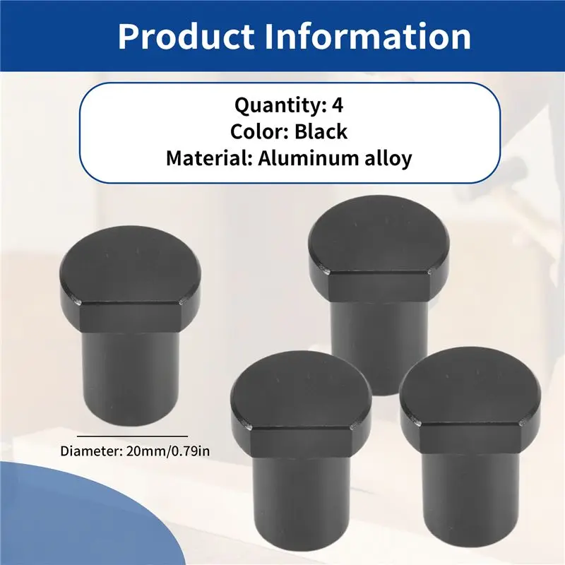 ABWZ-4Pcs Aluminum Alloy Bench Dog Clamp For T-Track Woodworking Workbench Positioning Planer Plug Fits Dog Hole view 6