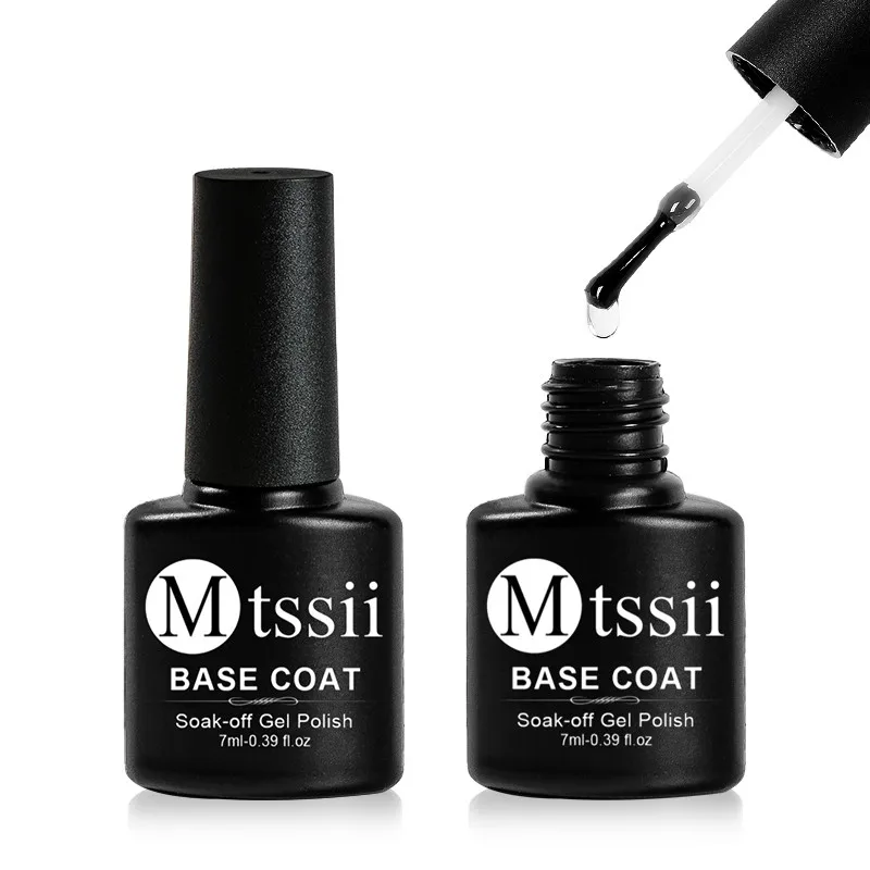 Mtssii 7ml Base Top Coat Soak Off Gel Nail Polish UV LED Lamp Needed Long Lasting Foundation Nail Gel Varnish Nail Art Manicure