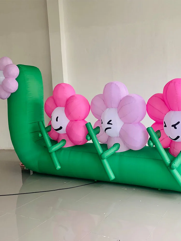 Inflatable boating flowers funny cute children's Day Dragon Boat Festival IP custom drainage natural parent-child outdoor shoppi