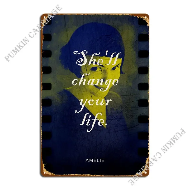 Amelie Metal Plaque Poster Personalized Wall Custom Club Club Personalized Tin Sign Poster