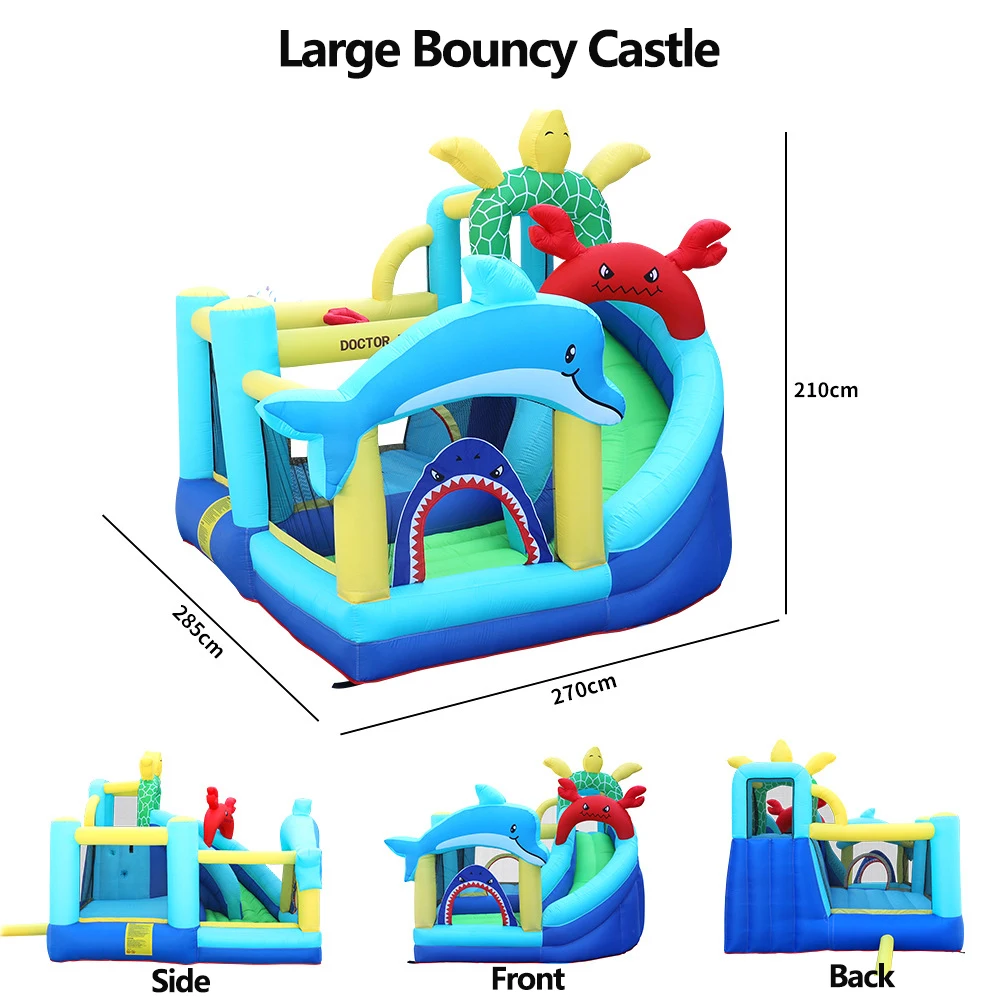 

New Inflatable Ocean Animal Bouncer and Slide for Children's Home Use 420D Oxford Fabric Castle Bouncer Birthday Gifts