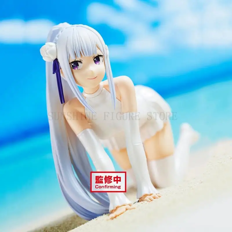 Original In Stock Banpresto Re: Zero Starting Life In Another World 13Cm Emilia Anime Model Figures Boxed Toys Gift Genuine