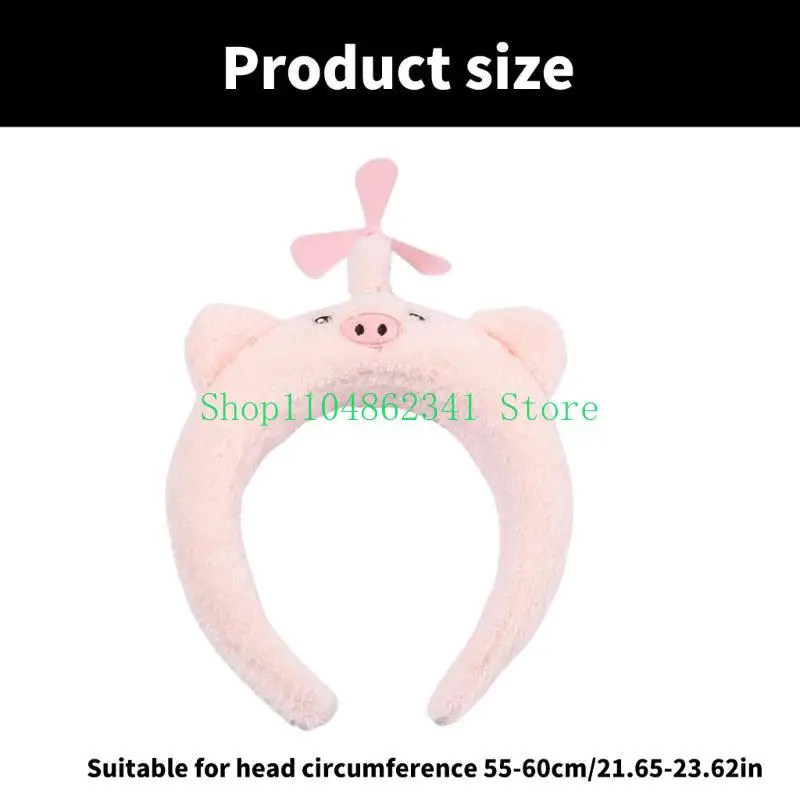 5asd Pull String Animal Hairhoop Face Lavagem da cabeça Crianças adoráveis ​​desenhos animados Hairhoop