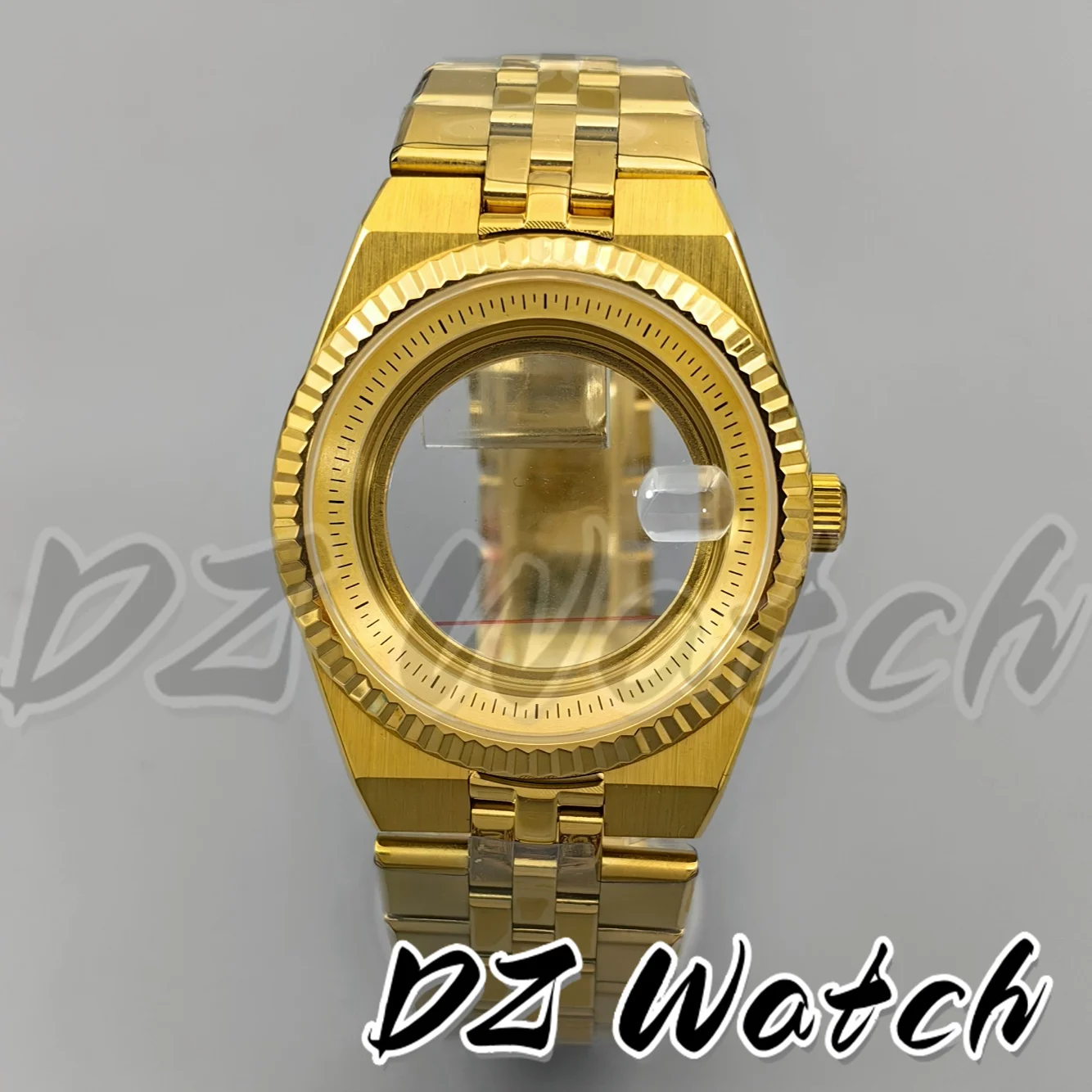 NH34 NH35 NH36 Two Tone Gold Watch Case Land-Dweller Style Watch Case Bracelet Set Sapphire Glass Waterproof Watch Modifed Parts