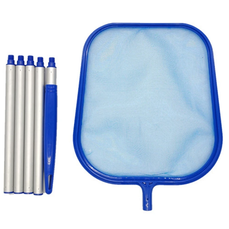 AT05-Pool Landing Net Pool Cleaning With Telescopic Pole Leaf Skimmer Net Leaf Net Scoop Leaves