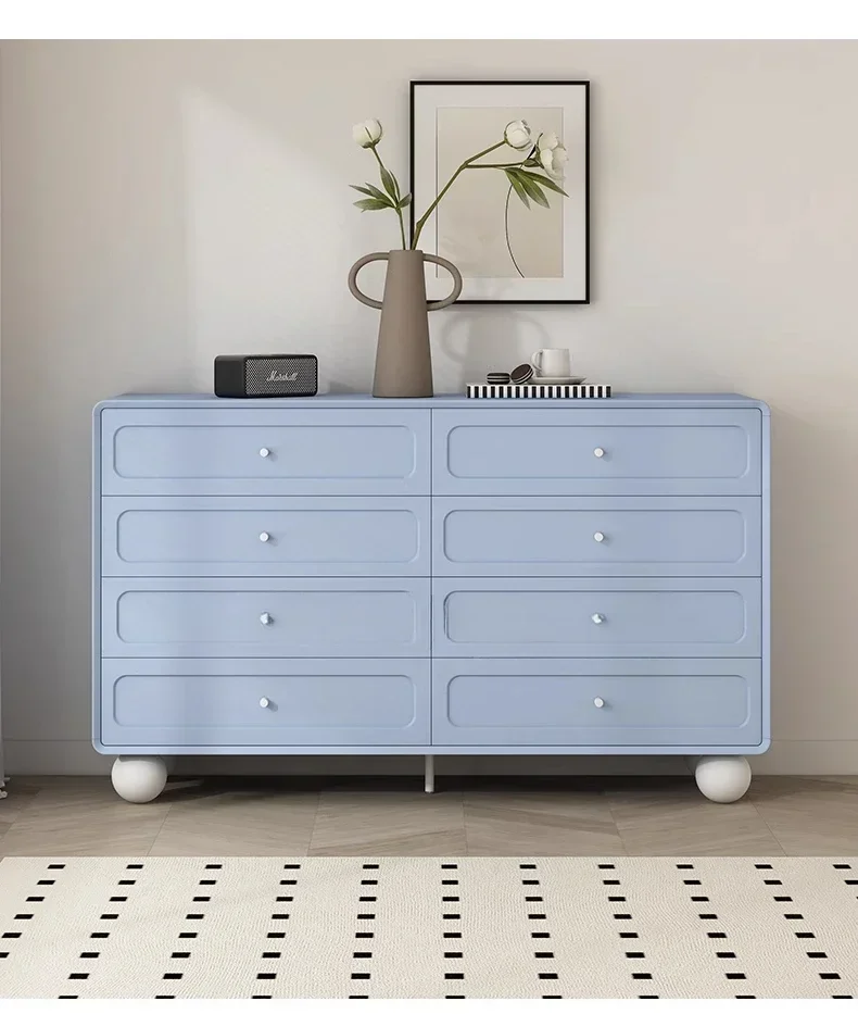 

Modern bedroom Internet celebrity blue retro cabinet Multifunctional eight nine chest of drawers Premium simplicity