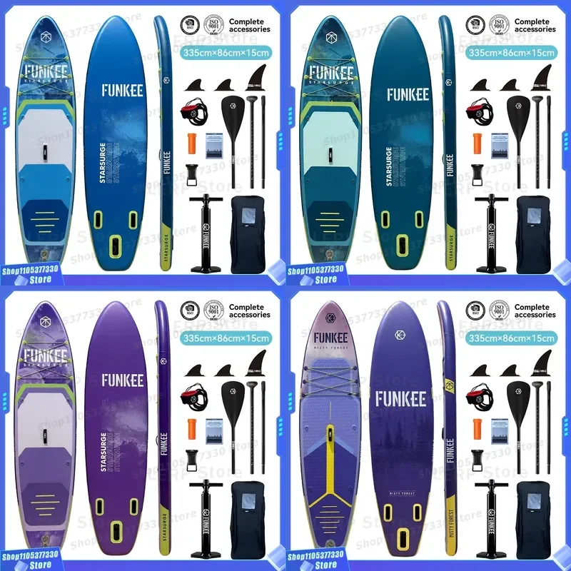 FUNKEE Factory Wholesale Custom Pattern Premium PVC Detachable Fin Portable Lightweight Durable Paddle Board