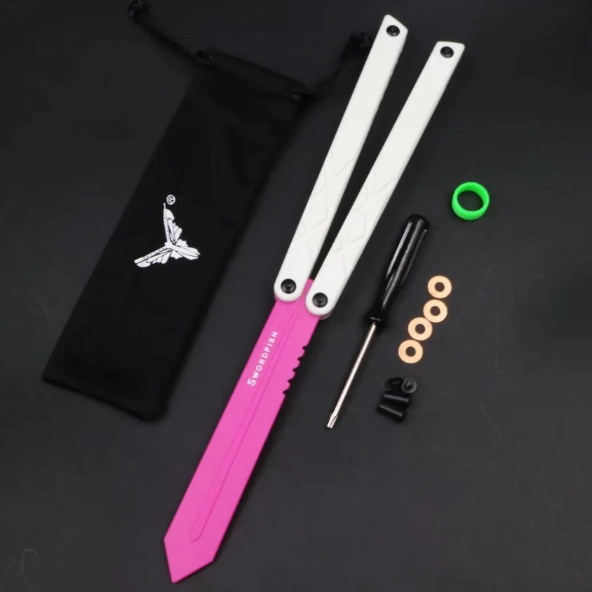 G10 Swordfish Flipper Trainer Safe EDC Outdoor Bushings System G10 Handle