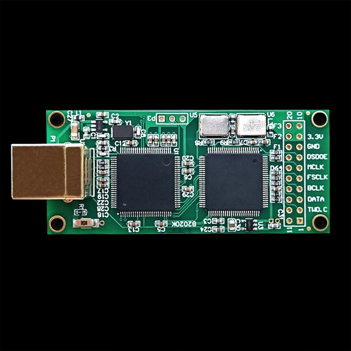 BIGSALE-Amanero Combo384 Module DSD512/PCM384 32Bit for AK4497 ES9038 AK4493 Decoders (Standard Crystal)
